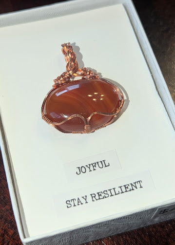 Carnelian Copper Pendant 2