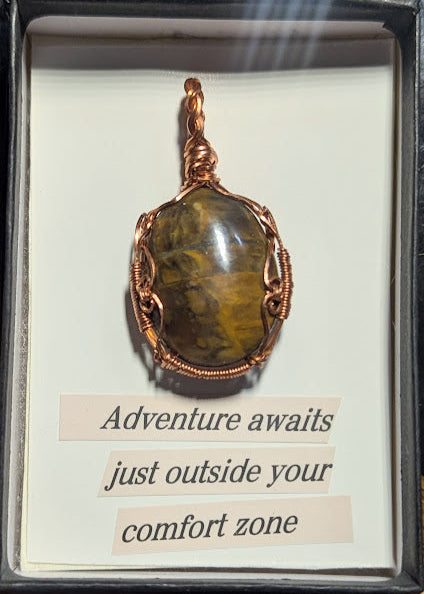 Oregon Jasper Copper Pendant