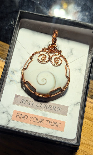 Shiva Shell Copper Pendant