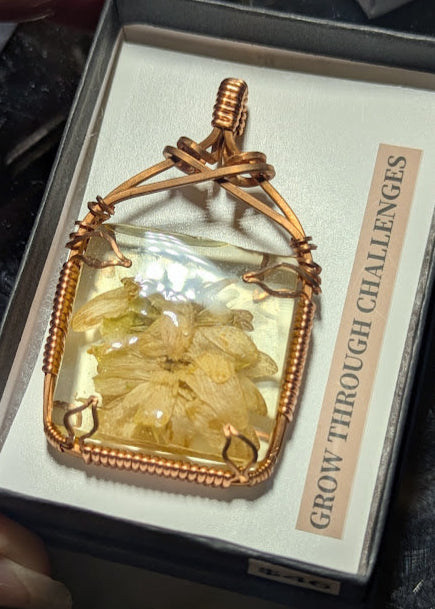 Hop Cone Copper Pendant