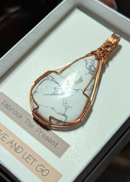 Howlite Copper Pendant