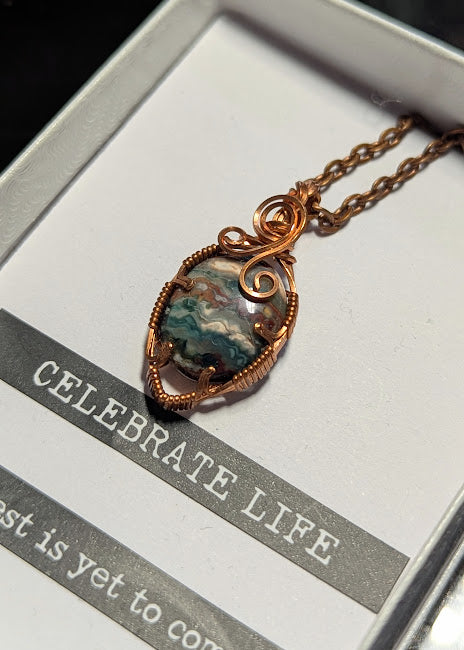 Idaho Sunset Jasper Oval Pendant