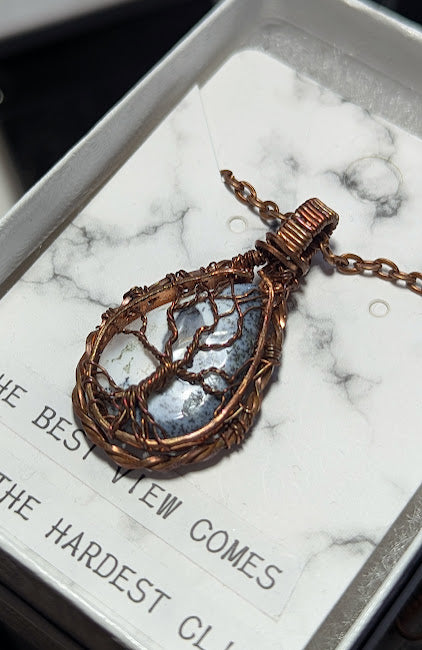 Dendritic Opal Reversible Tree of Life Pendant