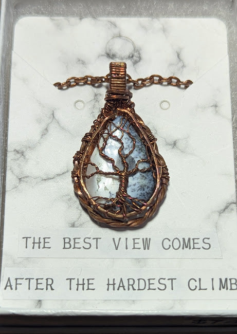 Dendritic Opal Reversible Tree of Life Pendant