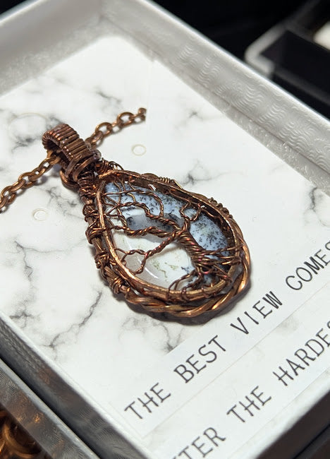 Dendritic Opal Reversible Tree of Life Pendant