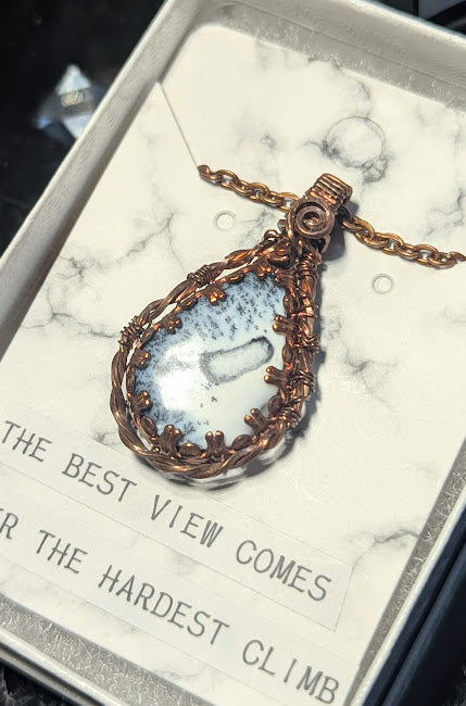 Dendritic Opal Reversible Tree of Life Pendant