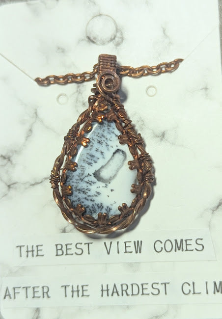 Dendritic Opal Reversible Tree of Life Pendant
