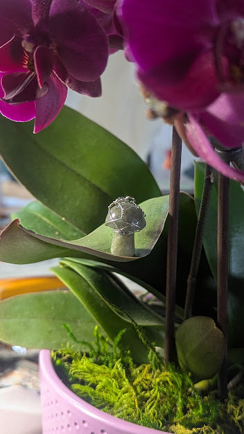 Gemstone Mushroom Pendants